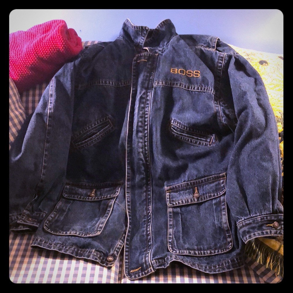 BOSS DENIM JACKET XL new zipper